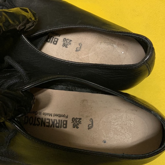Birkenstock Saunders Lace Up Black Derby Shoes Women\'s Size 36